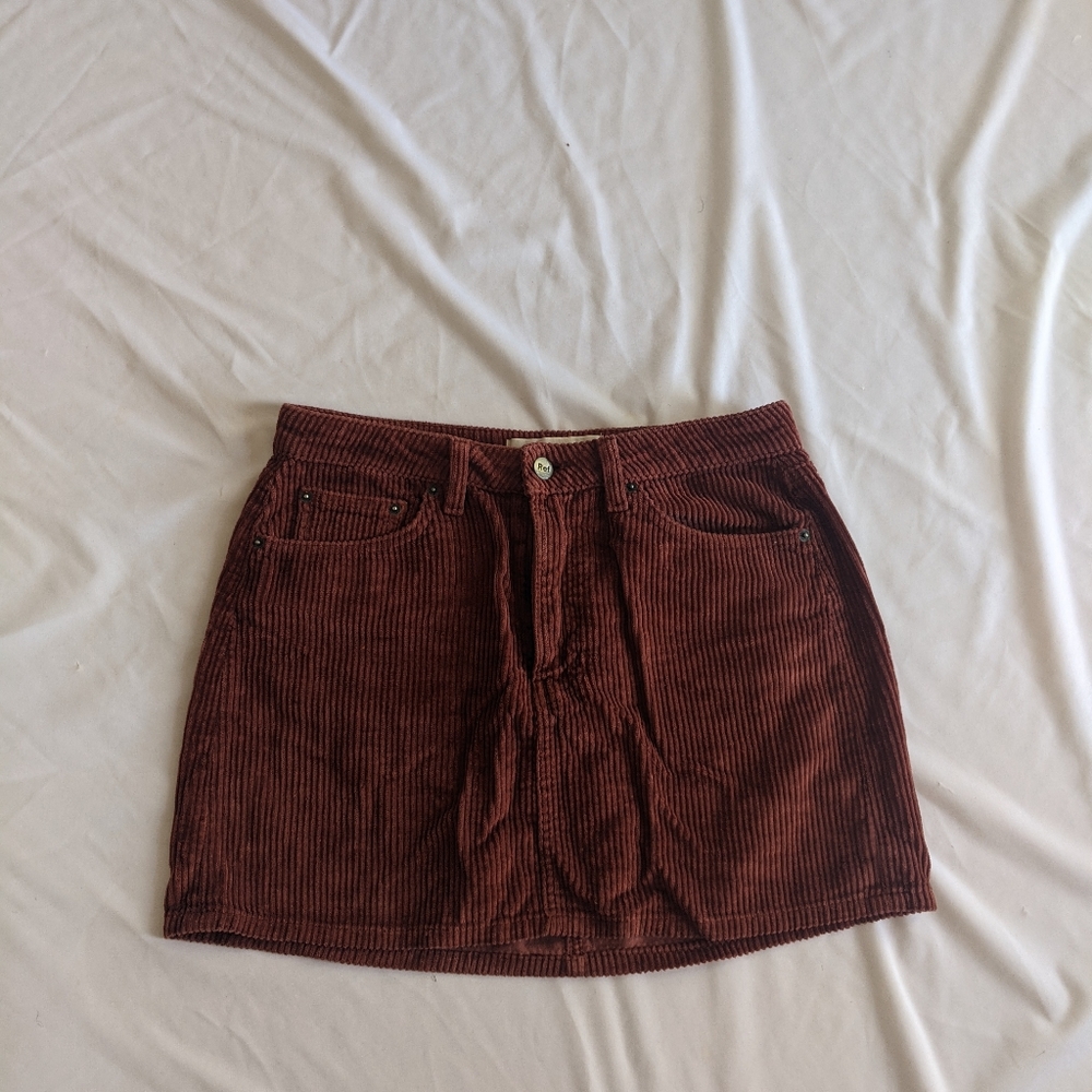 Reformation corduroy mini skirt